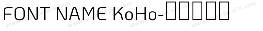 FONT NAME KoHo字体转换